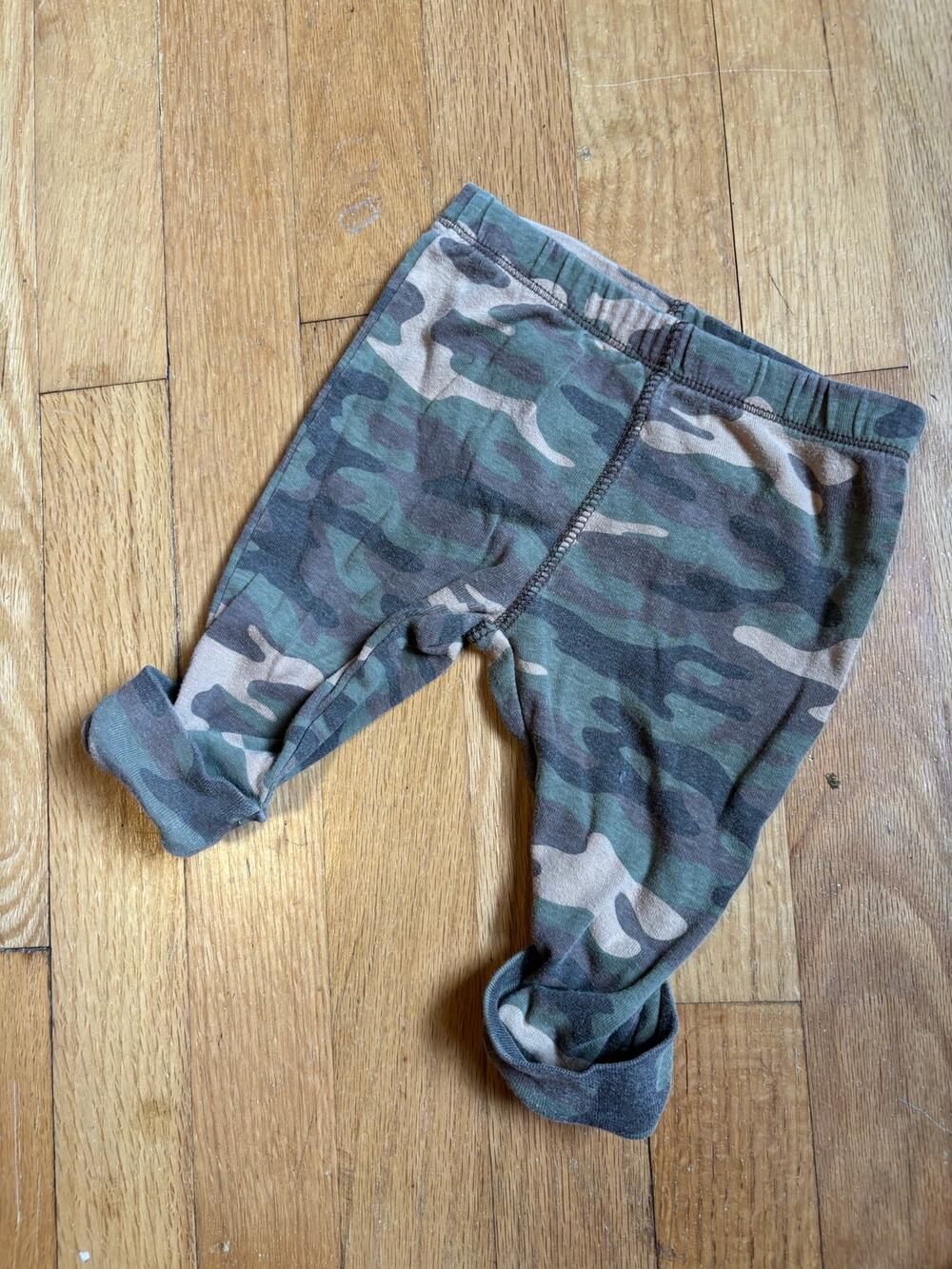 Carter's Baby Camo Pants 6M - Bear Face Detail, 100% Cotton